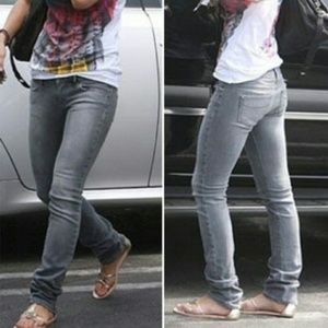 Paige Blue Heights Gray Skinny Jeans!